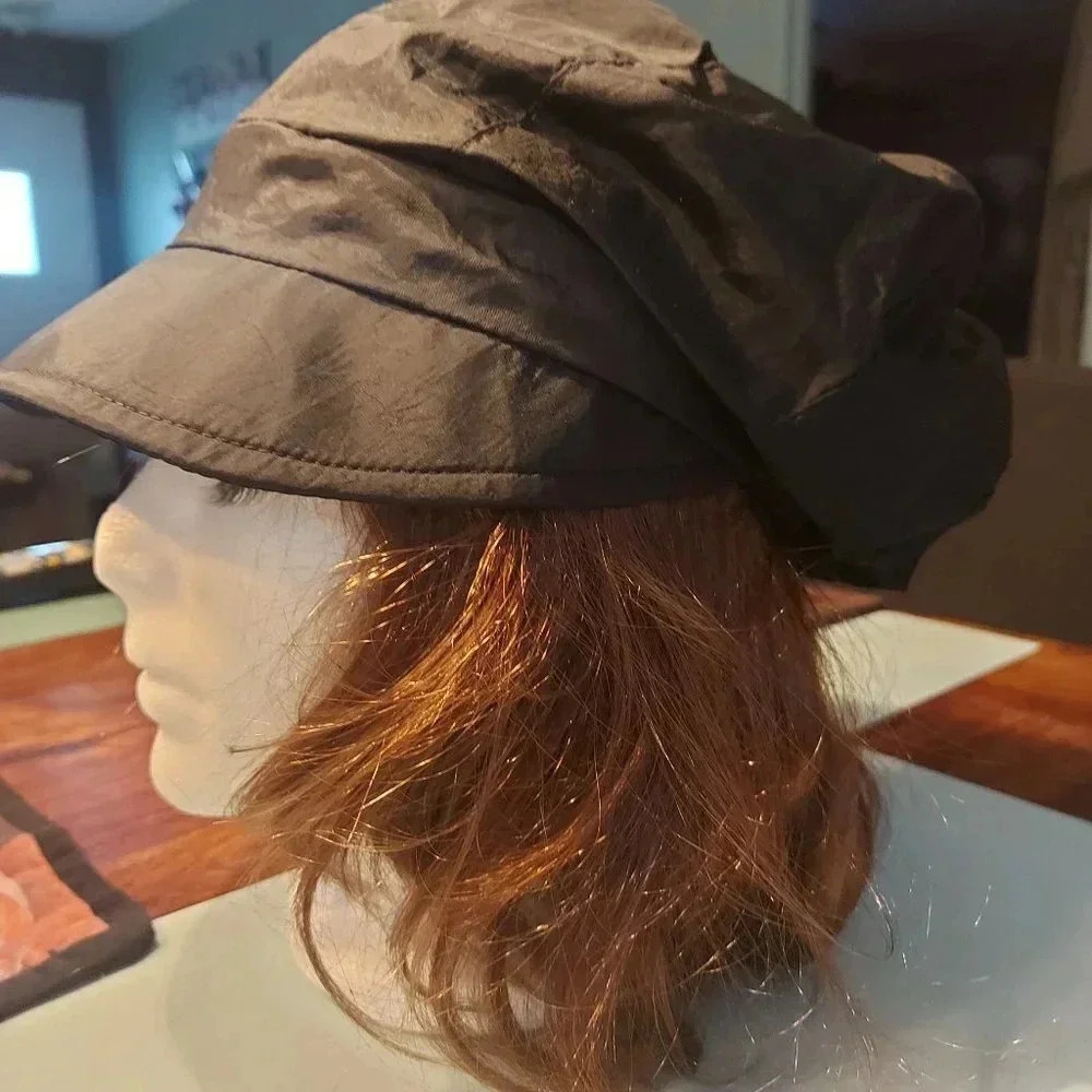 Genevieve Dostaler |  Mila Black Poor Boy, Paper Boy Hat/Cape